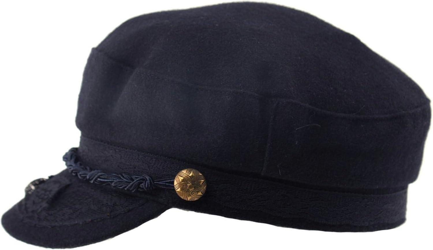 Epoch Hats Men'S Greek Fisherman Sailor Fiddler Winter Wool Driver Hat Flat Cap, Navy, Small-Medium image number 3