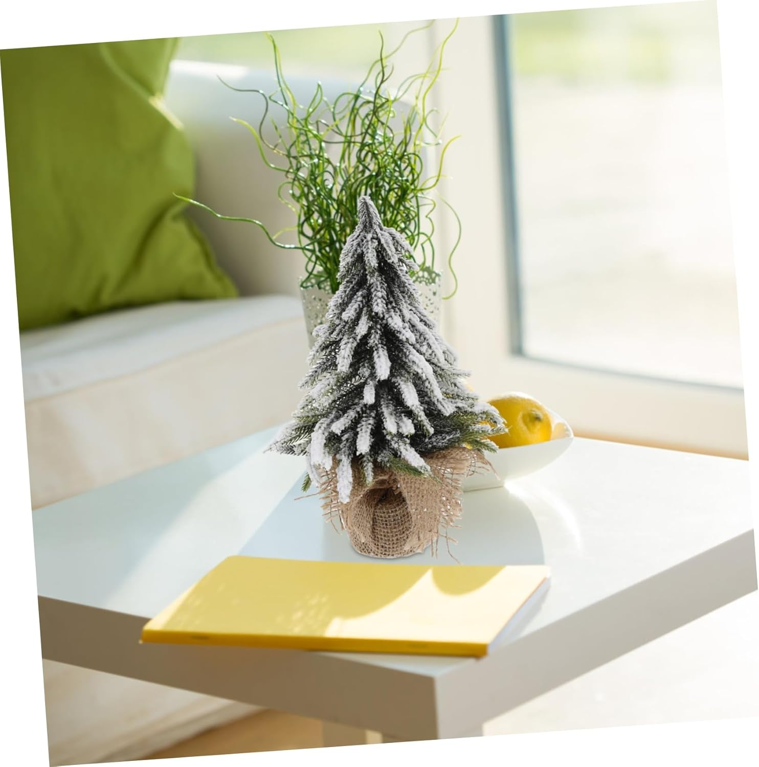 Christmas Tree Decoration Desktop Xmas Tree for Home Office Tabletop Scene image number 3