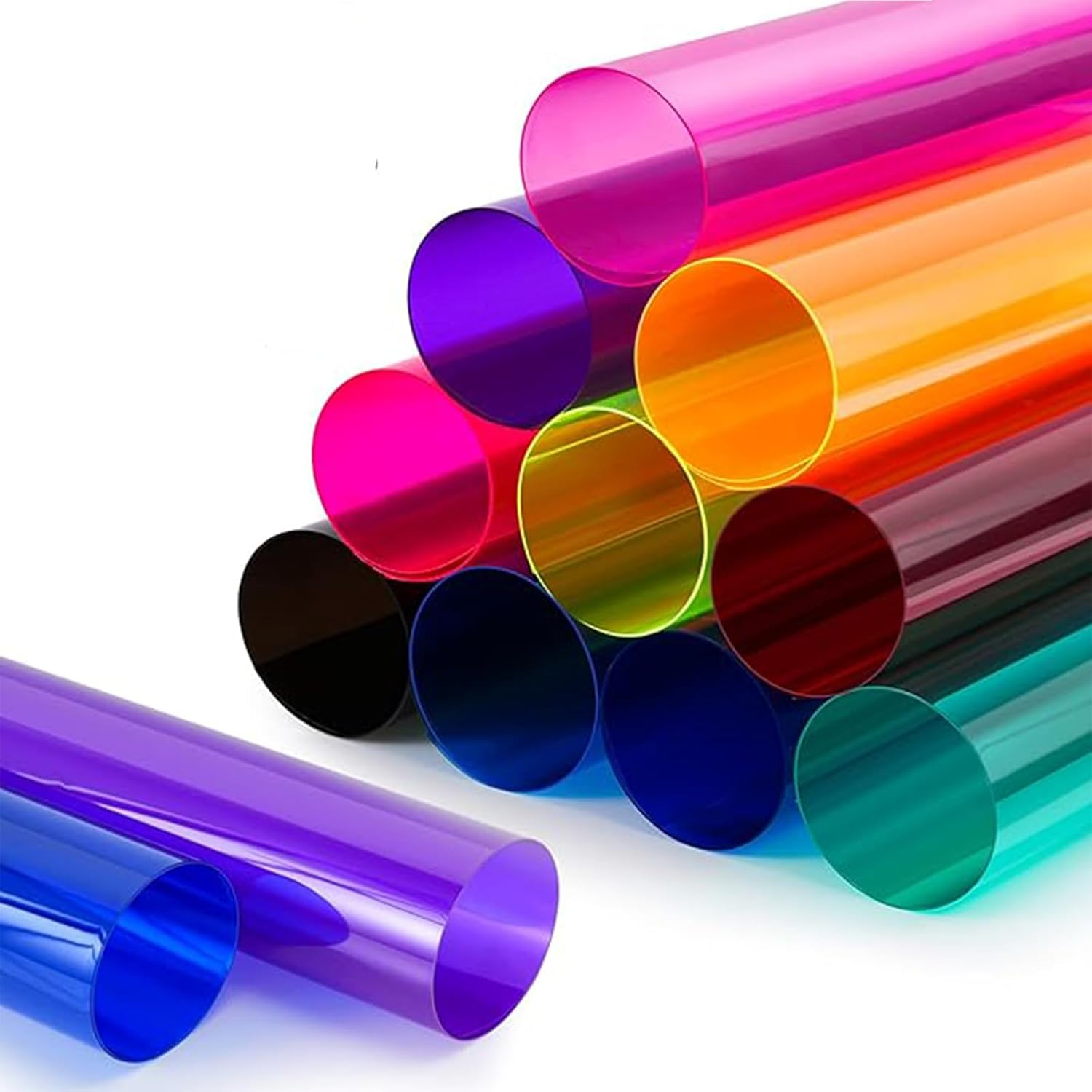 16 Pieces Color Correction Light Filter - 21X29.7Cm Transparent Colored Overlays for Photography Flash Lighting - 8 Colors PVC Sheets for Reading image number 5