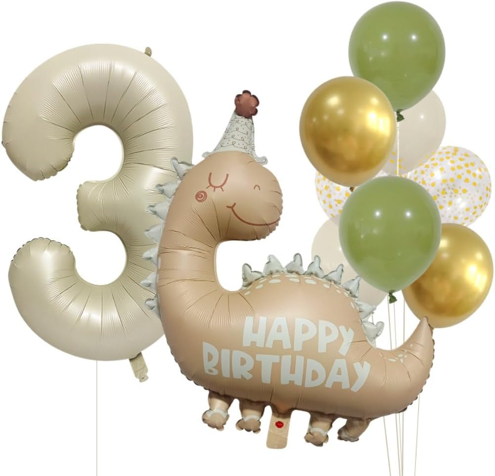 Dinosaur 5Th Birthday Party Decorations with Giant Inflatable Balloons, 40 Inch Helium Foil Mylar Number 5 for Dinosaur Theme Celebration