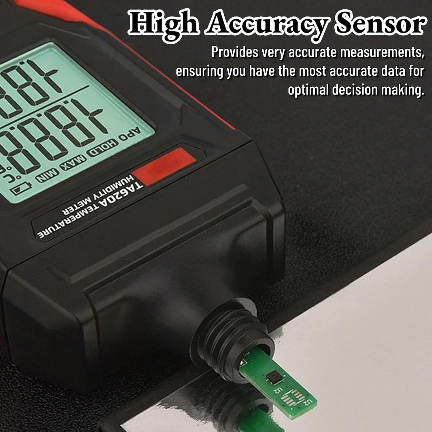 TP260A Temperature Humidity Meter, High Accurate Reading Digital Hygrometer with Ambient, Relative Humidity, Dew Point, Wet Bulb Thermometer image number 1