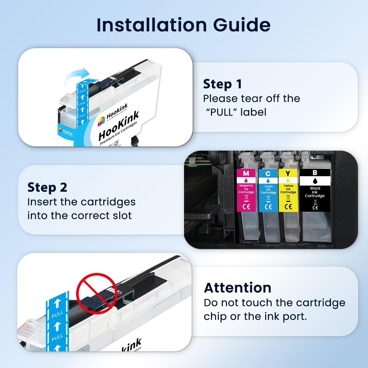 4-Pack High Yield Compatible Ink for Brother LC3319XL LC3319 LC-3319XL Ink Cartridges for Brother MFC J5330DW, J5730DW, J6530DW, J6730DW, J6930DW,1 Black, 1 Cyan, 1 Yellow, 1 Magenta