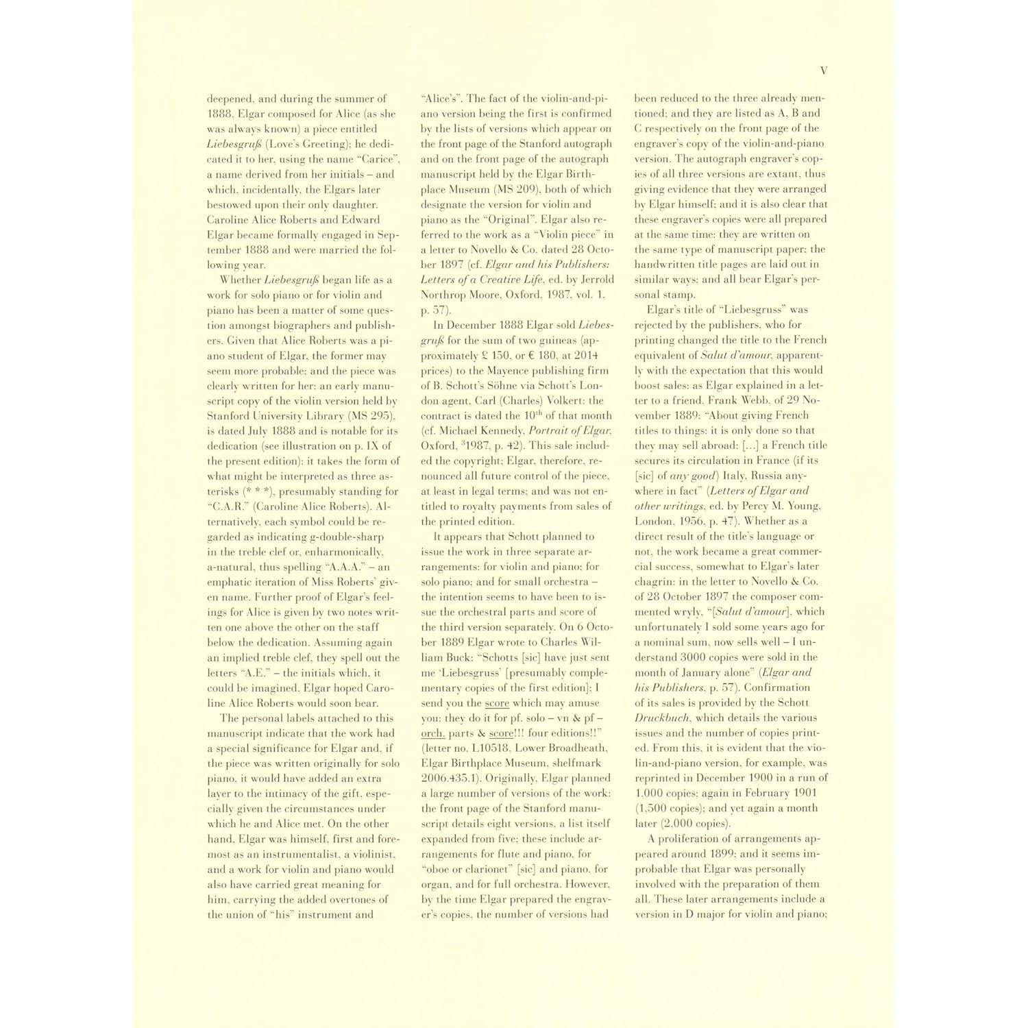 Salut D'Amour Op. 12 F&uuml;r Violine Und Klavier