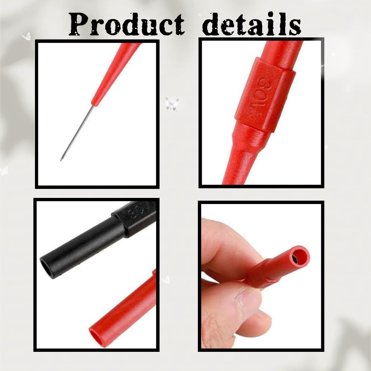 10 Needle Test Probes, Multimeter Probe Kit, Automotive Insulated Wire Threading, Non-Destructive Threading Multimeter Kit 0.7Mm image number 4