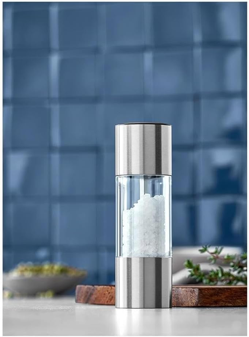 WMF Mini Spice Mill with a Ceramic Grinder for Salt, Pepper, Dried Herbs, Cromargan Stainless Steel Mill, Acrylic, Height 11 Cm image number 5