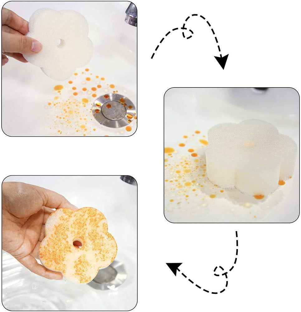 DOITOOL 24Pcs Filter Sponge Swimming Pool Maintenance Kit Filting Sponge Oil Absorbing Sponge for Pool Bathtub Accessories Hot Tub Sponge to Soak up Oils Flower Sponge Descaler Float White image number 4