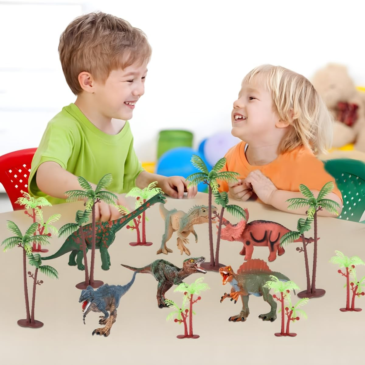 Dinosaur Cake Decorations Cupcake Topper Dinosaur Cake Toppers for Kids Birthday Baby Shower Party Supplies 18PCS