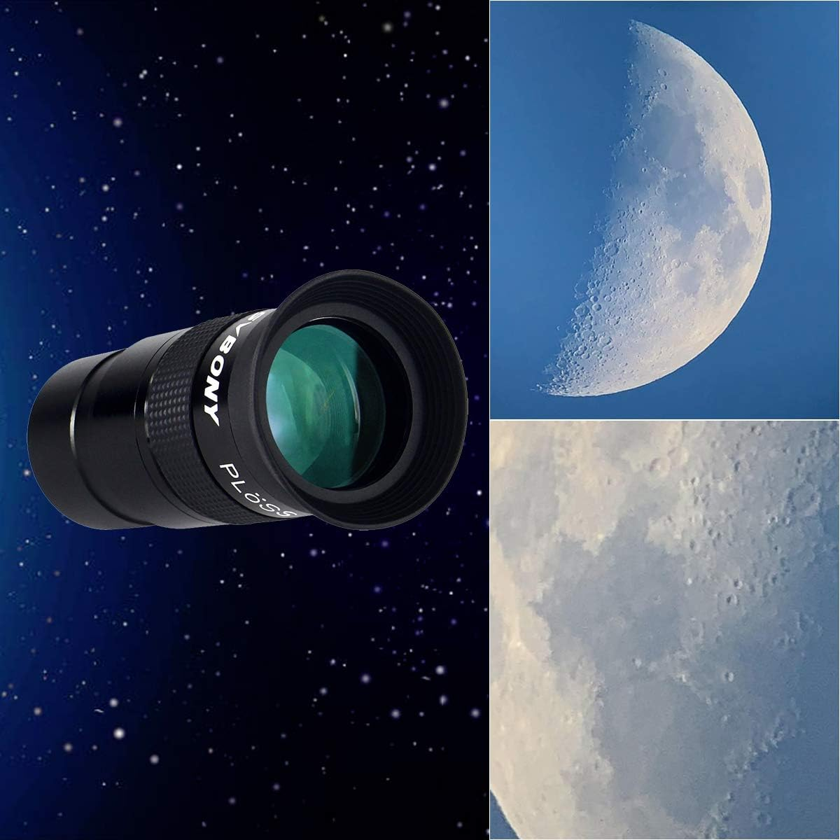 SVBONY 40Mm 1.25 Inch Plossl Telescope Eyepiece Fully Multi Green Coated Metal 40 Degree Apparent Field 4 Element for Astronomy Telescope image number 5