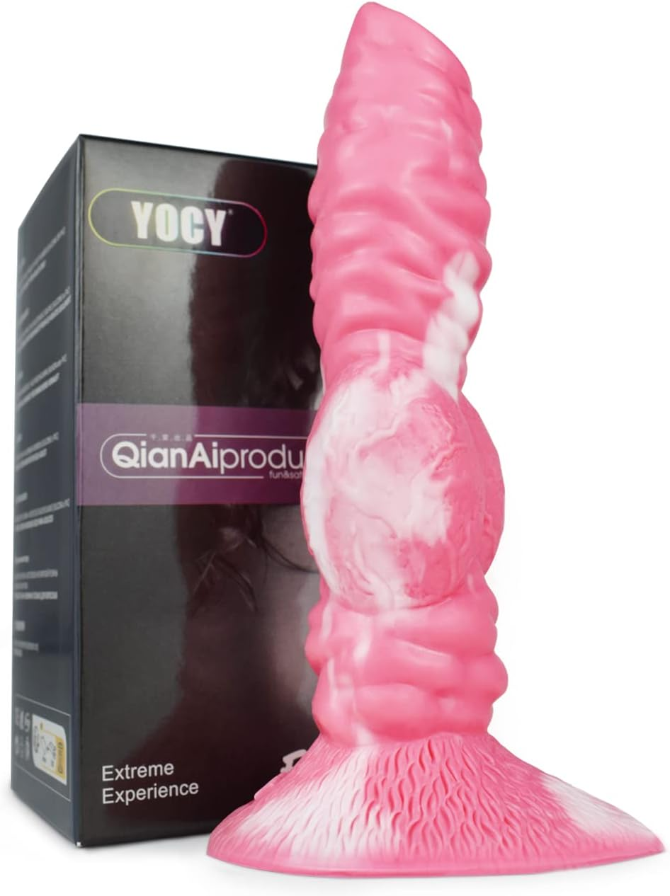 YOCY Sexy Foxy Knotty Dildo Plug, 7'' Insertable Silicone Sex Toy Adult Novelty for Hotspots Masturbation image number 1