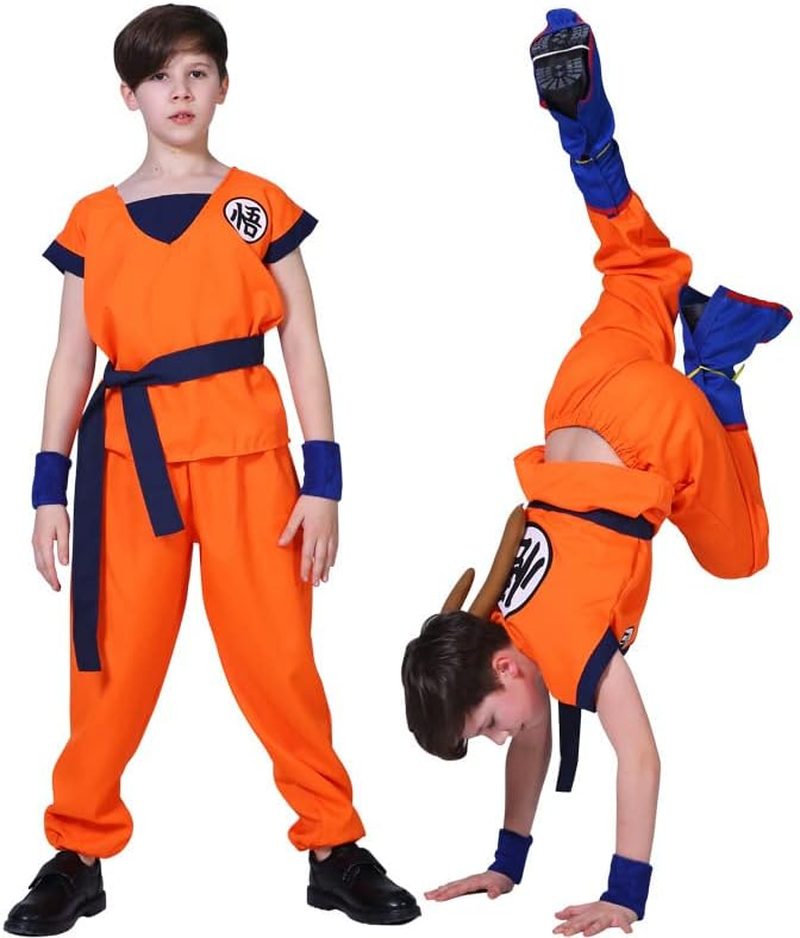 Kids Anime Costume Cosplay Japanese Costumes Set Pretend Play Outfit Dress up for Boys image number 2