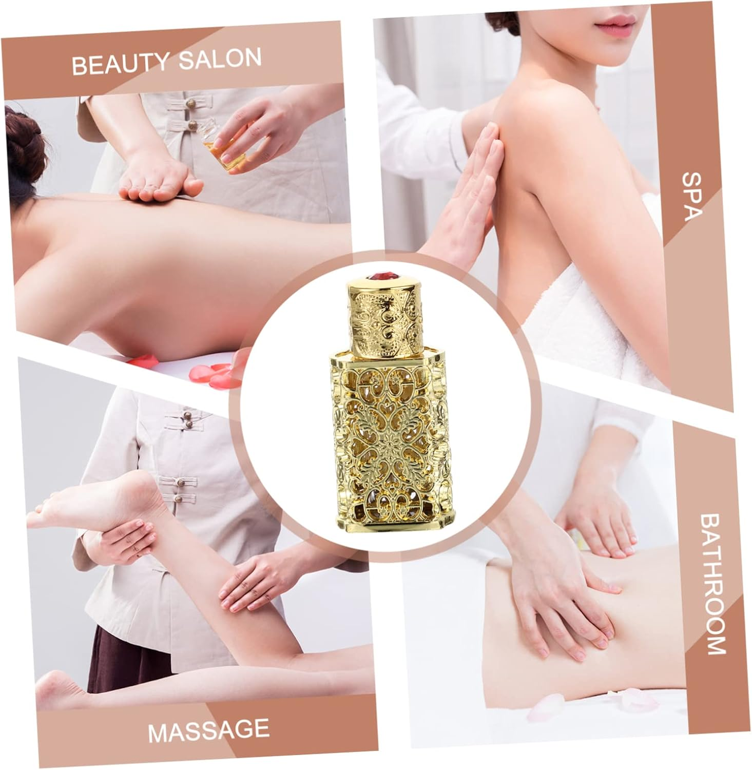 3Pcs Engraved Perfume Essential Oil Storage Bottle Elegant Hollow Design Leak Aromatherapy Crafts Travel Use image number 3