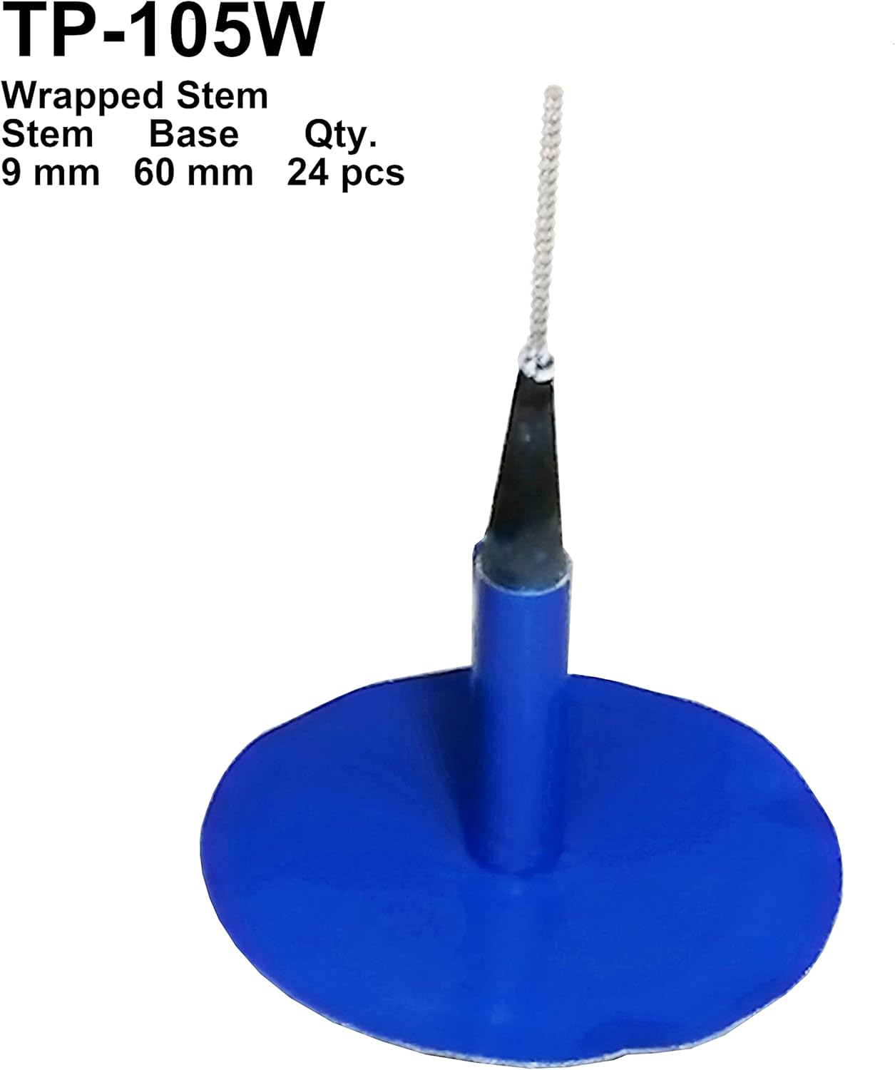 ZERINT TP-105W Combination Repair Unit, Tire Repair Patch Plug 3/8" X 2 3/8" Wrapped Stem 24 Pcs image number 1