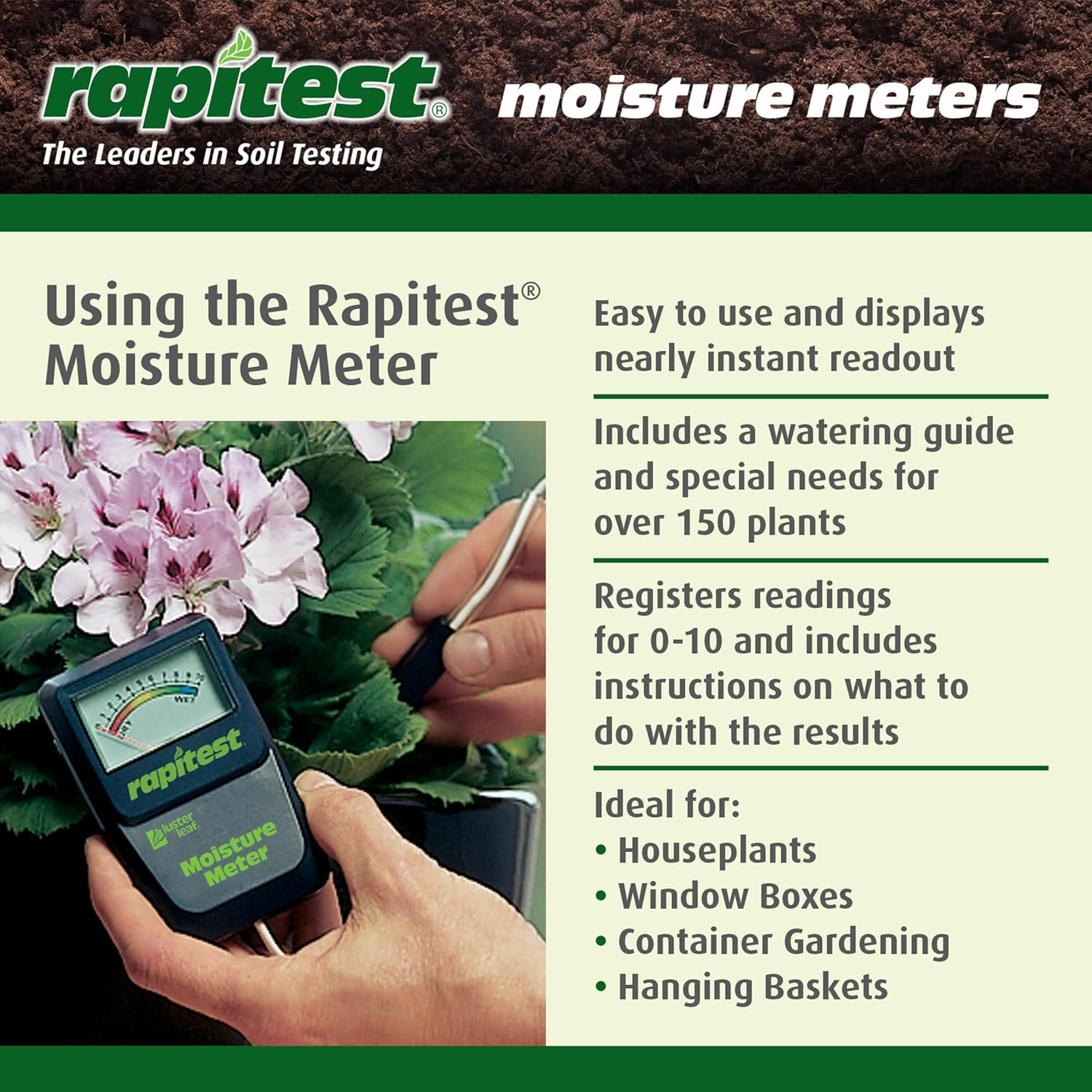 Luster Leaf 1820 Rapitest Soil Moisture Meter image number 4