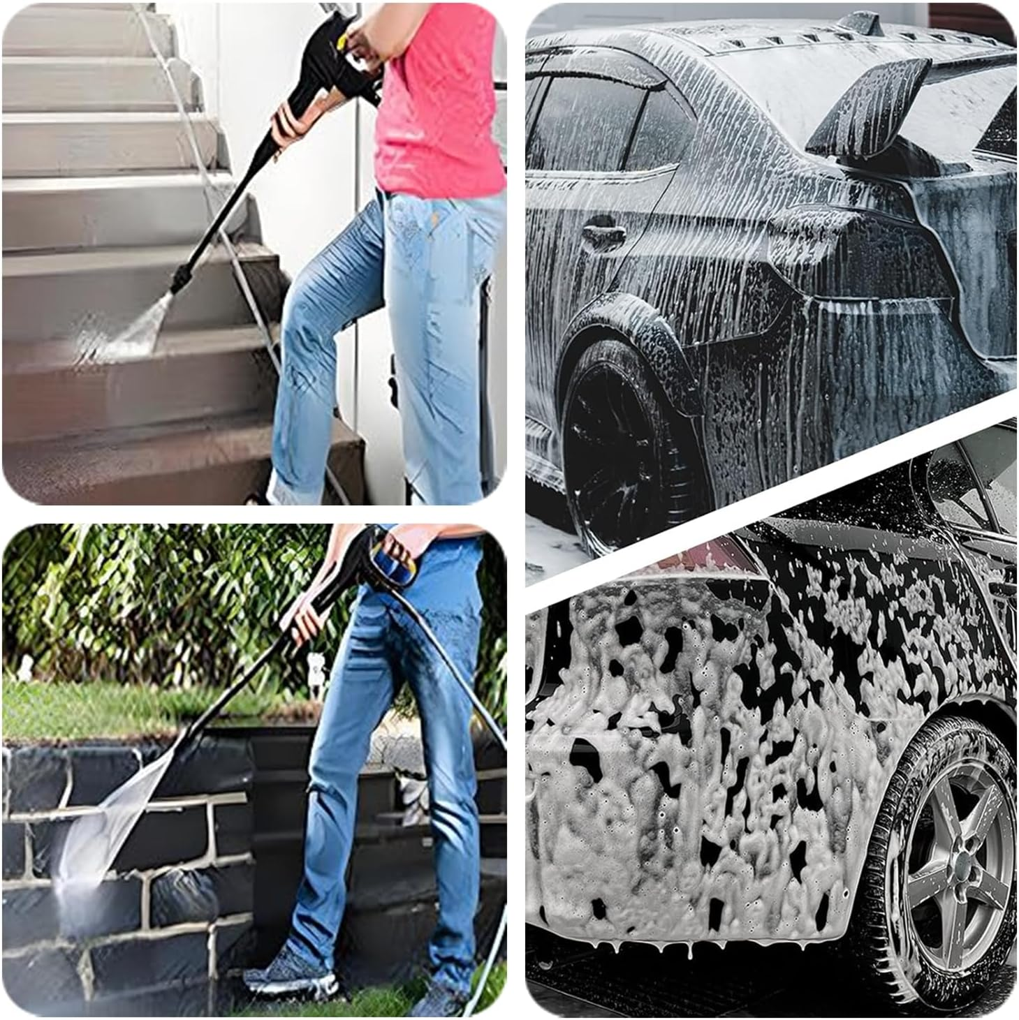 JCZD Pressure Washer Adapter, 1/4'' Quick Connect, Spray Wand Couple, Snow Foam Lance Adjustable Nozzle Sprayer, for Car Gun Connector image number 3