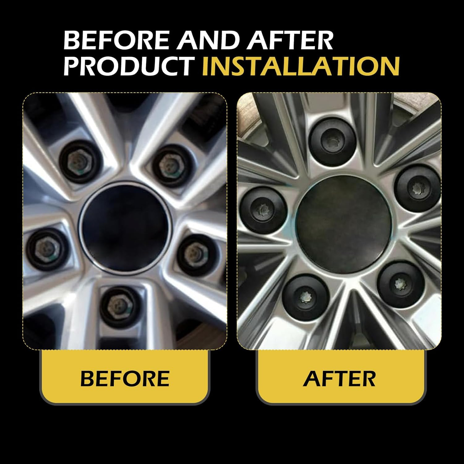 Zikefest 20PCS Car Wheel Lug Nut Covers, 17Mm Tire Bolt Caps Compatible with VW, Jetta, Beetle, Passat, GTI, CC, Black Lug Nut Cap with Removal Tool image number 4