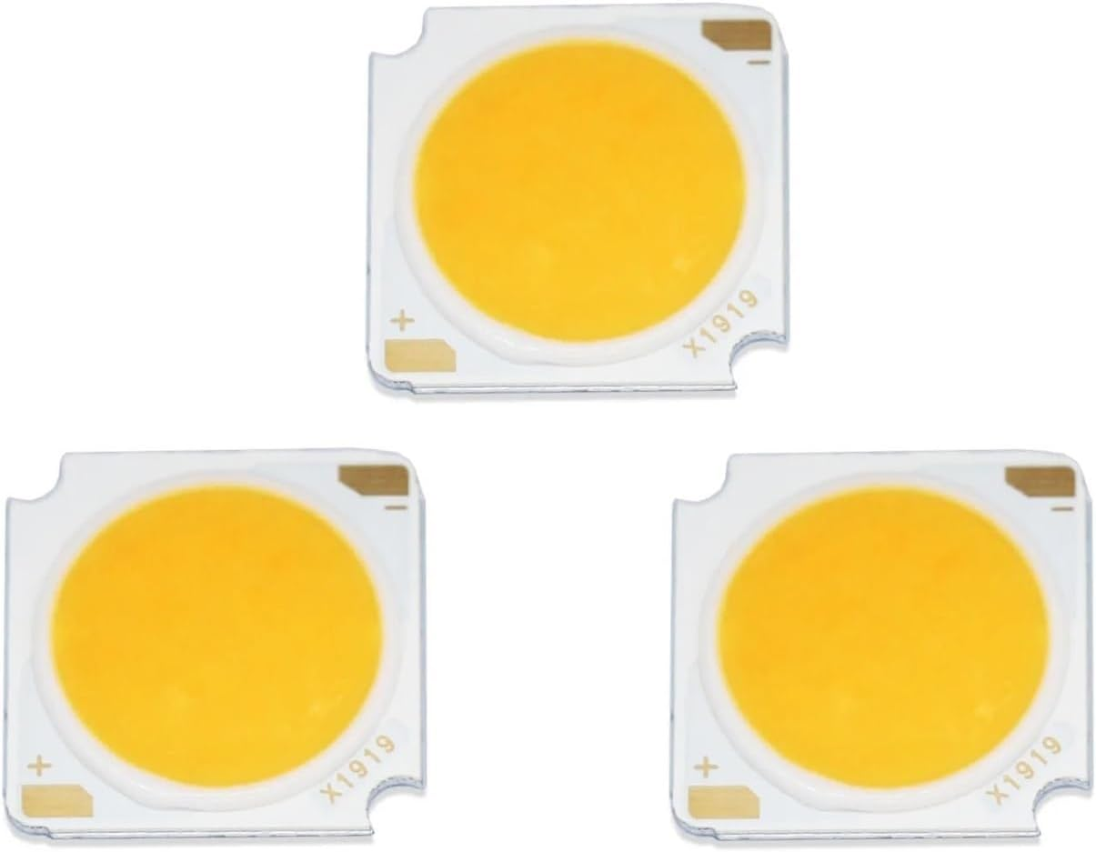 NFGZFNMKYW 5Pcs High Lumen 18W 30W 36W DC36-39V LED COB Bridgelux Chip Light-Emitting Diode 19 * 19MM CRI=95 for DIY Indoor Lighting LED Spotlight(18W)