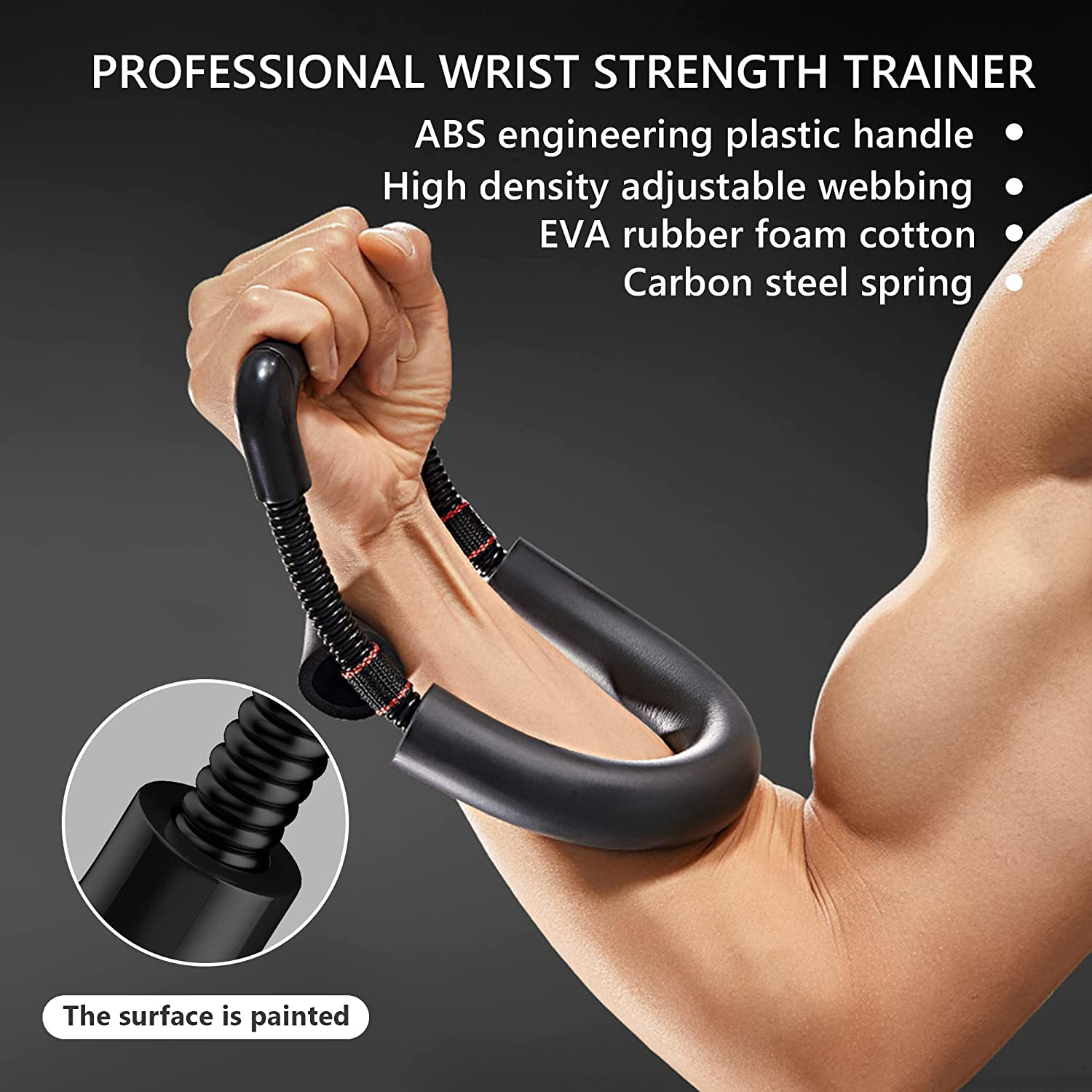 Hand Grip Strengthener Grip Strength Trainer Kit with Wrist Strengthener - Ultimate Hand Exerciser Set for Forearm Workout, Adjustable Grip Strength Trainer, Stress Relief Ball, Hard Thorn Ball, Exercise Ring, Training and Recovery image number 4