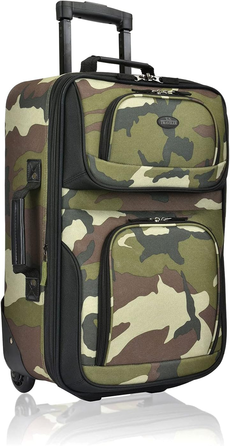 U.S. Traveler Rio Rugged Fabric Expandable Carry-On Luggage Set