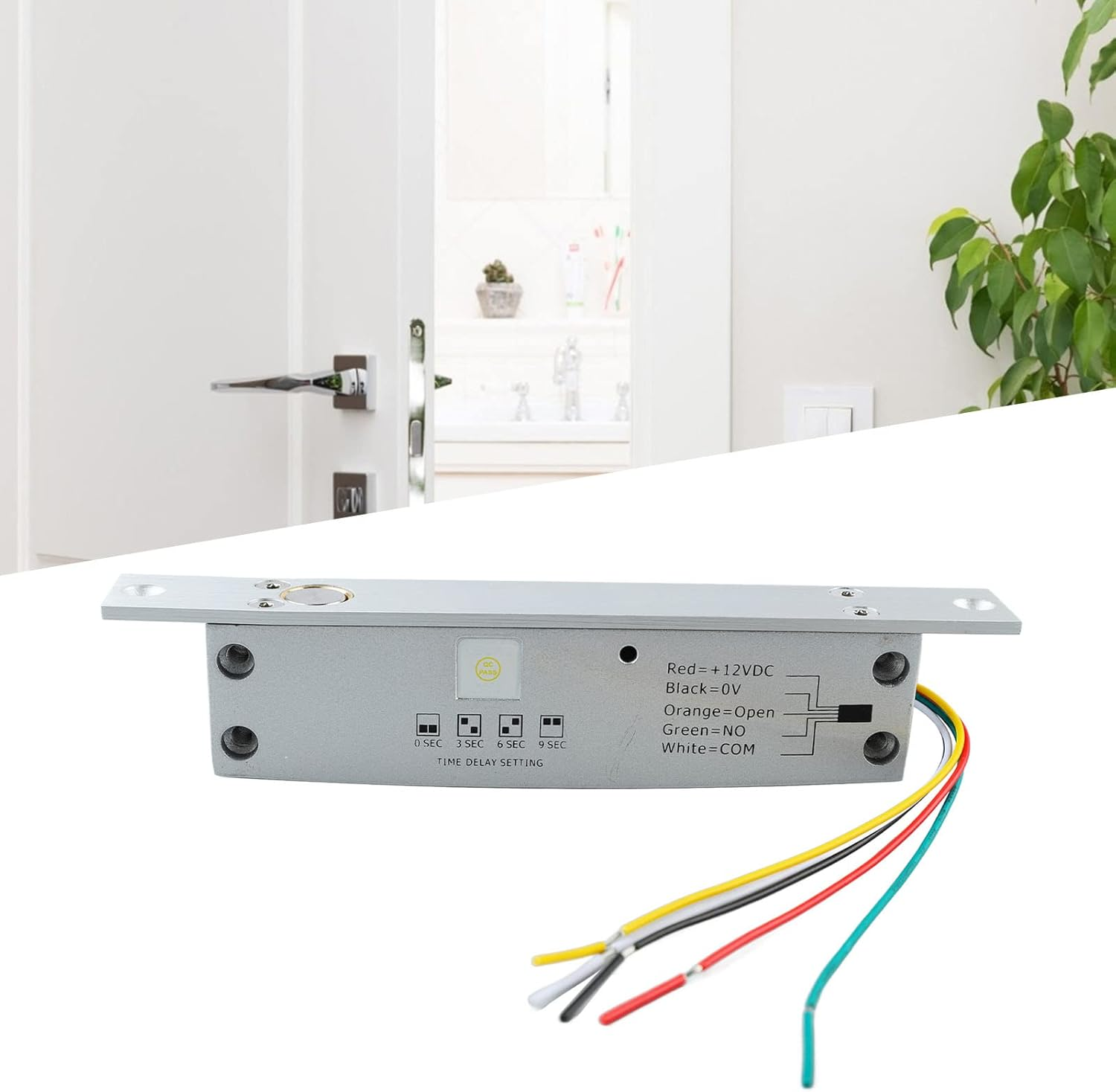 GUPE Electric Bolt Lock, DC12V Aluminium Alloy, Stainless Steel Deadbolt, Time Delay, anti Prying, Security Lock, Door Control image number 5