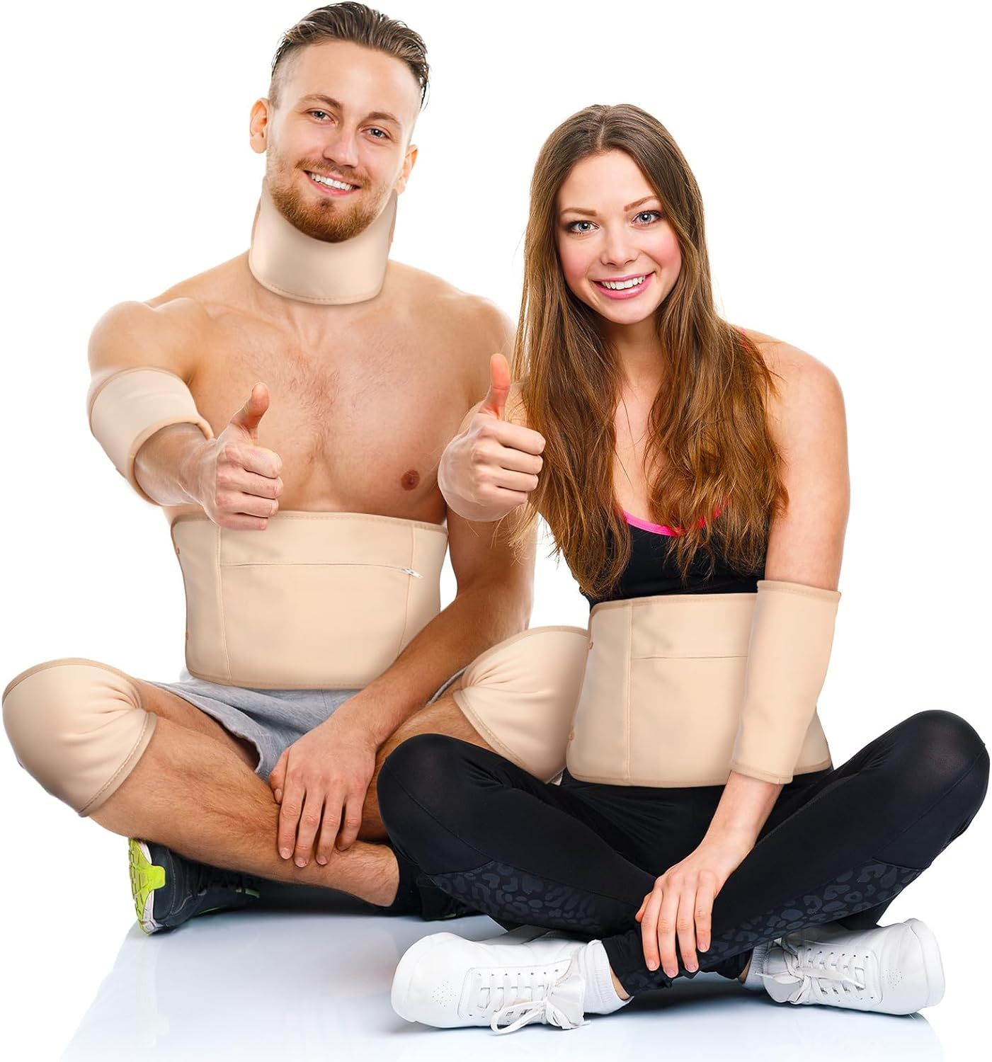 11 Pcs Castor Oil Pack Wrap Set, Flannel Reusable Castor Oil Pack Kit for Waist Neck Breasts Elbow with Adjustable Strap and Laundry Bag Machine Washable anti Oil Leak, Castor Oil Not Included