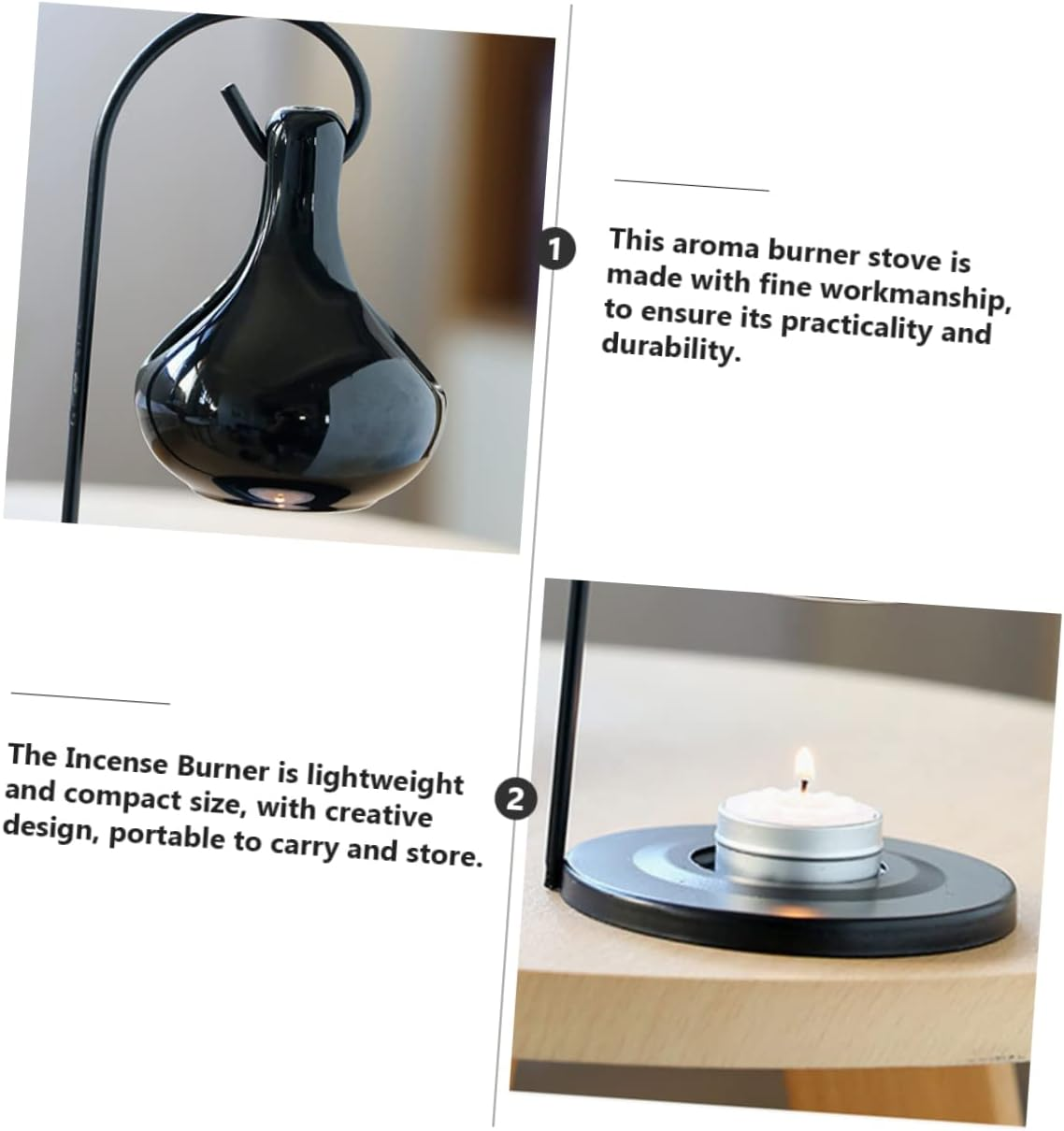 STOBAZA Vintage Aroma Diffuser Stove Incense Burner Adornment Desktop Incense Holder for Home