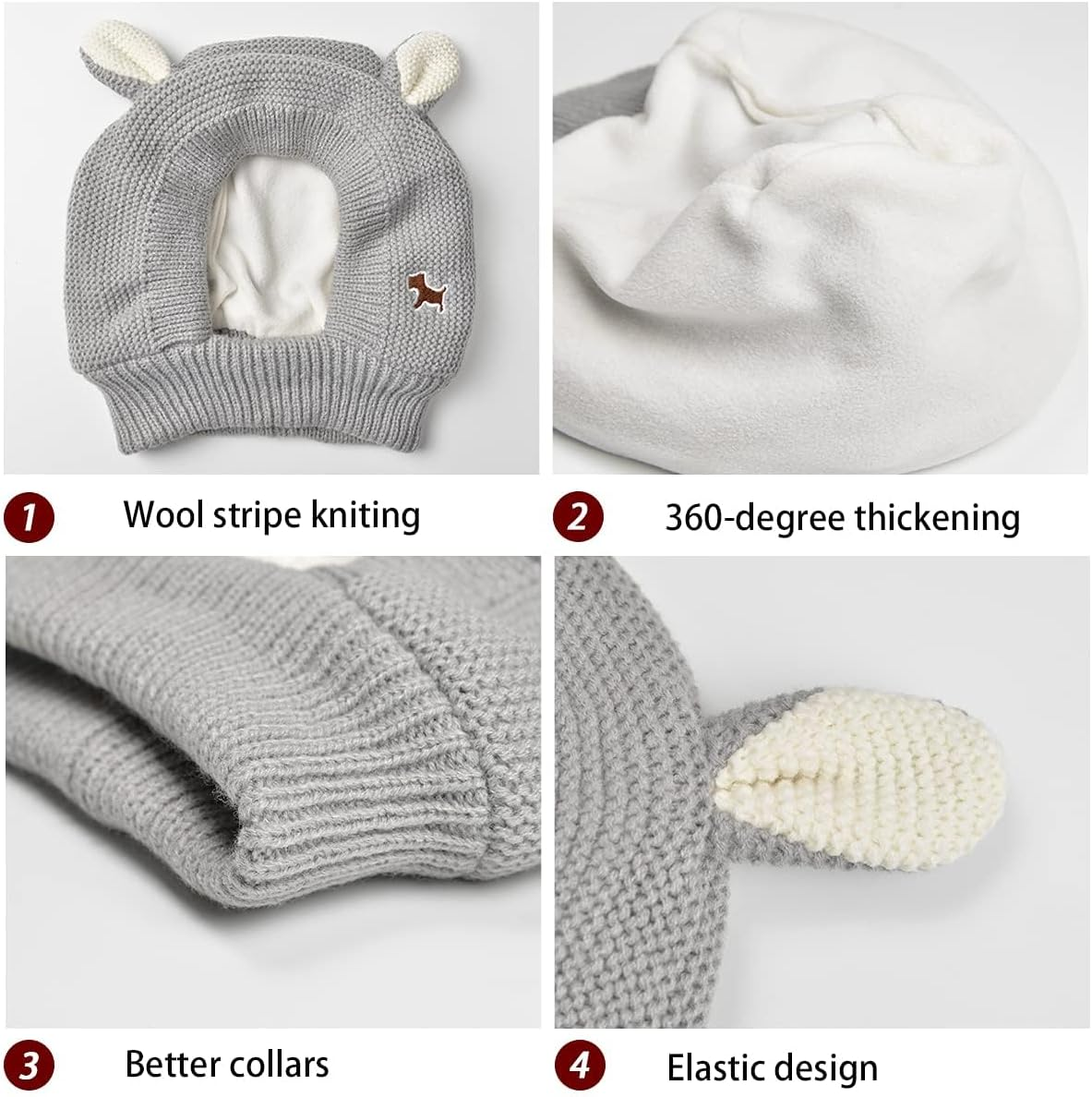 2Pcs Dogs Quiet Ear Covers Noise Earmuffs Protection Anxiety Relief Grooming Force Drying Headband Snoods Protection image number 6