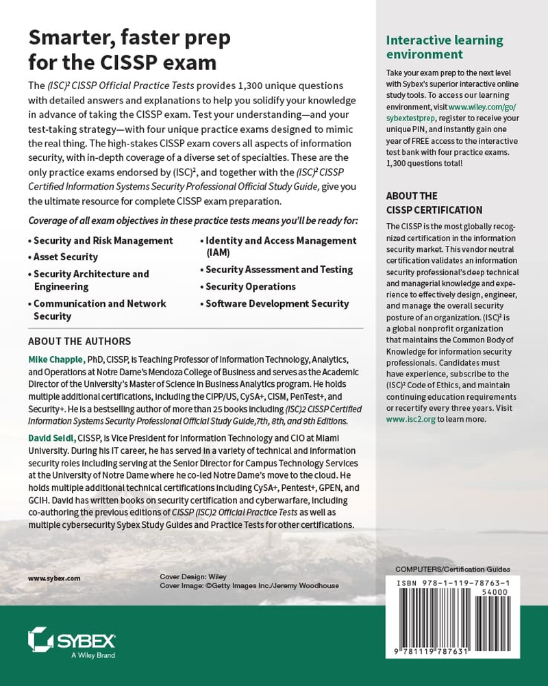 (ISC)2 CISSP Certified Information Systems Security Professional Official Practice Tests image number 2