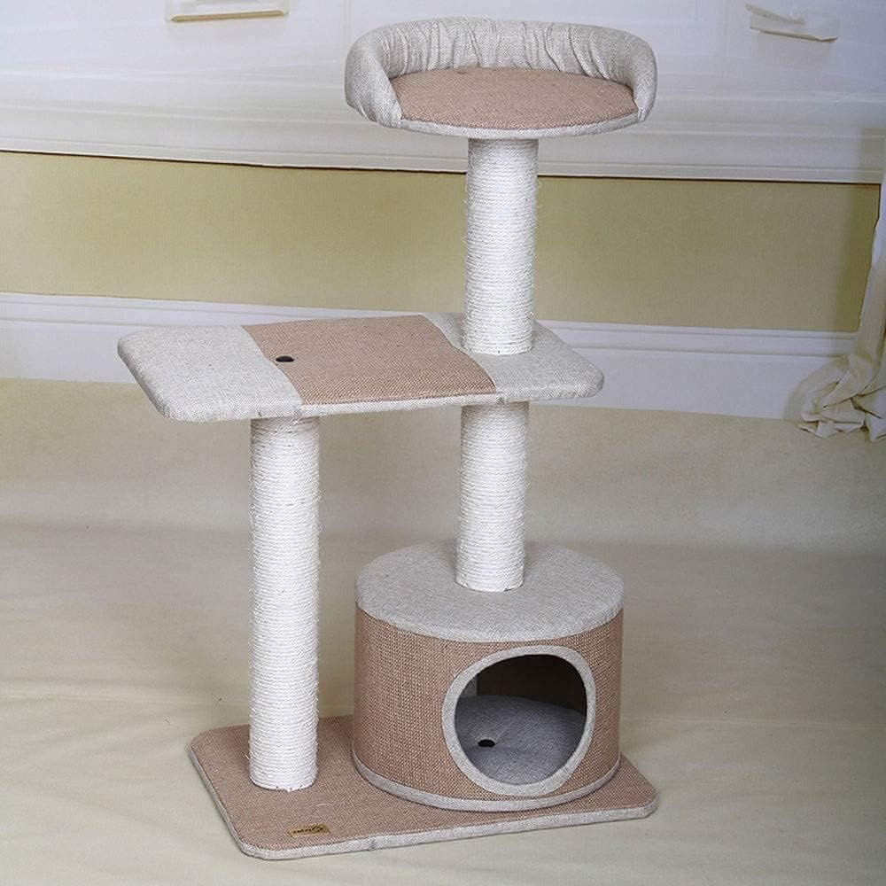 All Seasons Cat Tower Scratching Post Cat Tree Climbing Toy Activity Center Pets Play Tower House Home Cat Condo image number 4