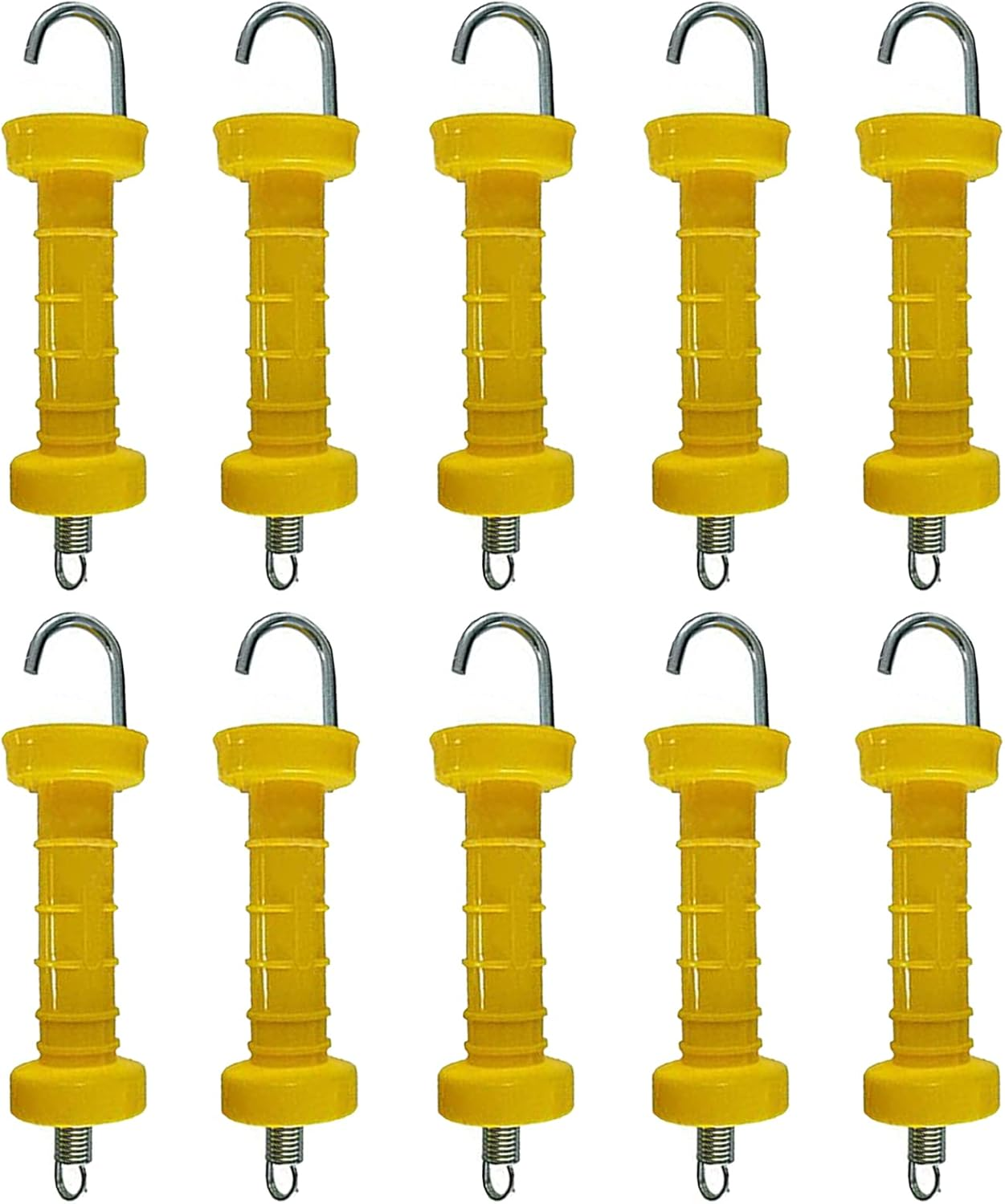 10 Pcs Electric Fence Plastic Gate Handle Insulated Spring Handles,Yellow Hook End image number 5