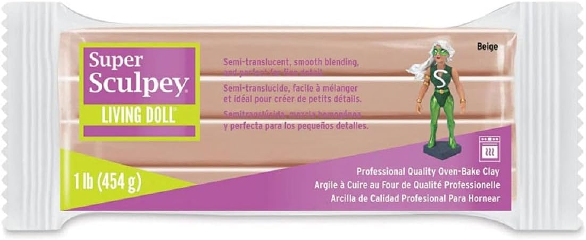 SCULPEY Polyform ZSLD-1 Living Doll- Beige 1LB Polymer Clay Accessory image number 4