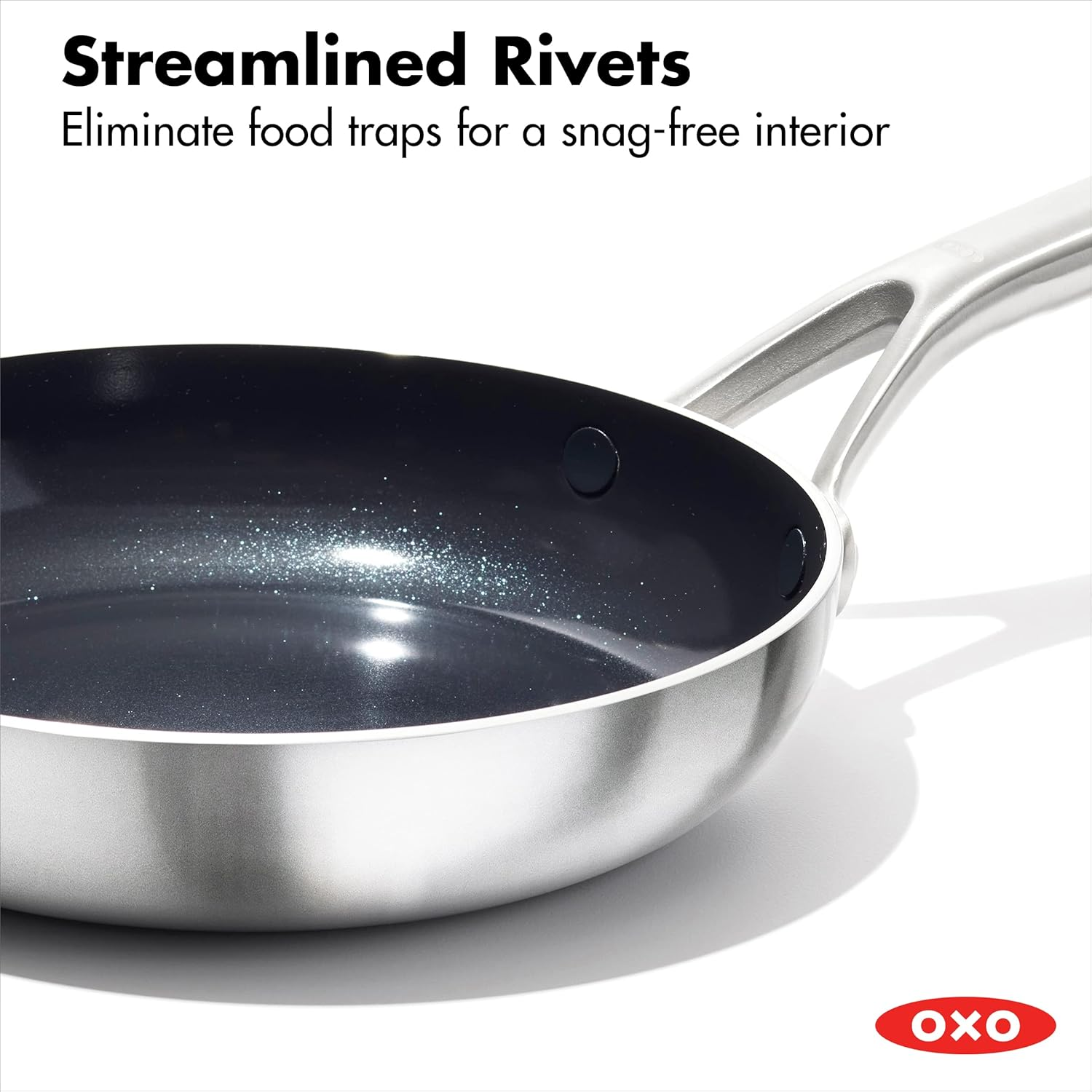 OXO Mira Tri-Ply Stainless Steel Pfas-Free Nonstick, 12" Frying Pan Skillet, Induction, Multi Clad, Dishwasher and Metal Utensil Safe image number 1