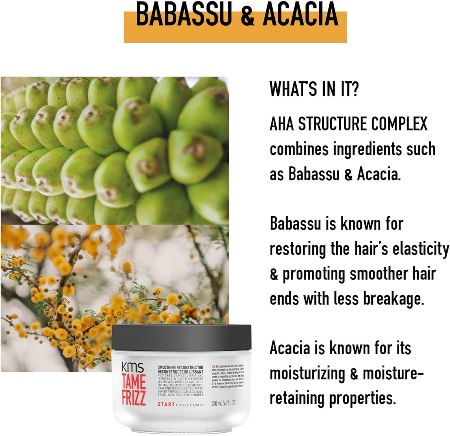 Tame Frizz Smoothing Reconstructor by KMS for Unisex - 6.7 Oz Treatment image number 2