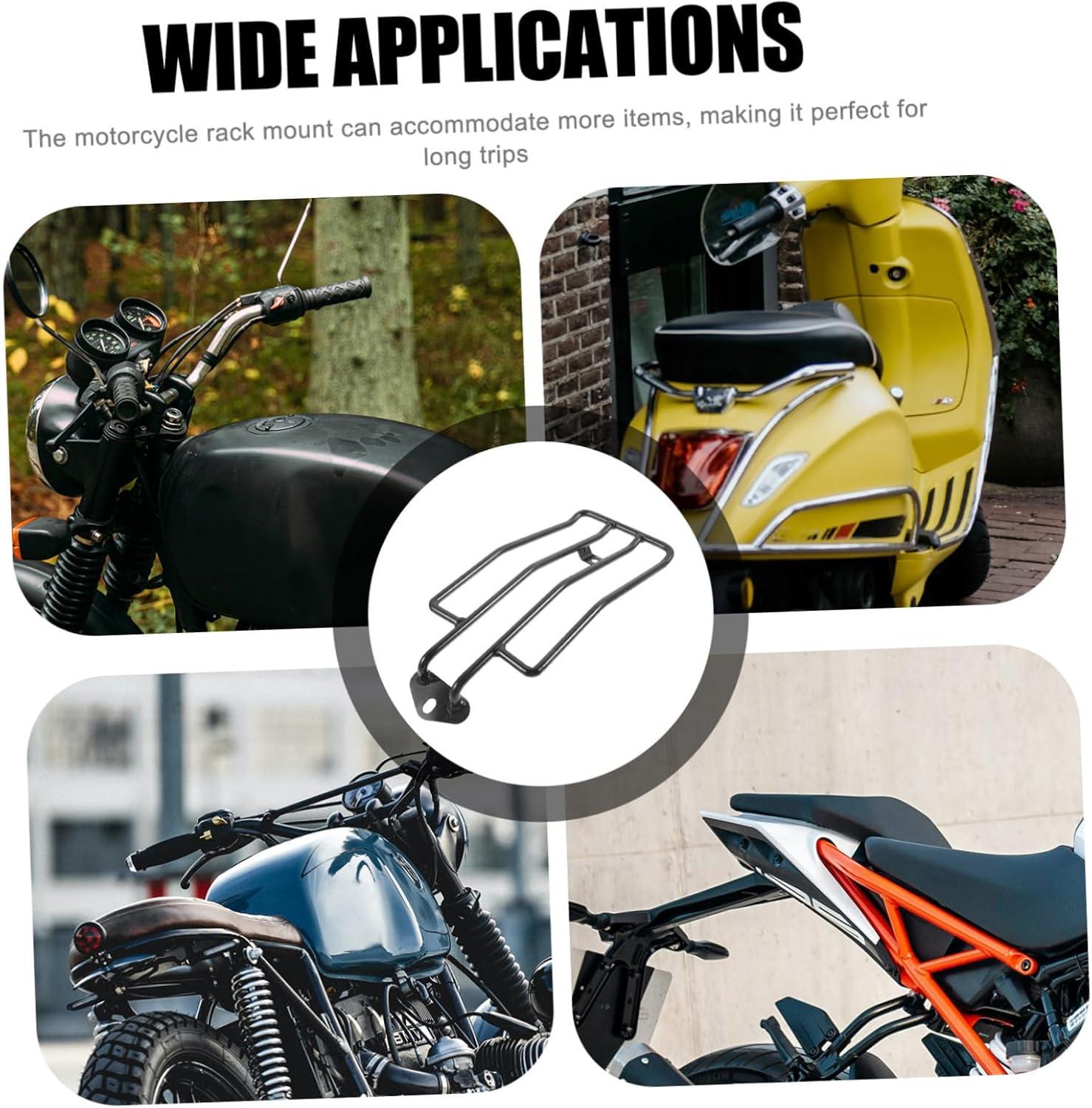 Beatifufu Luggage Rack for Motorcycles Quick Release Rear Seat Rack for Easy Installation for Carrying Camping Gear Luggage Motorcycle Accessories image number 6