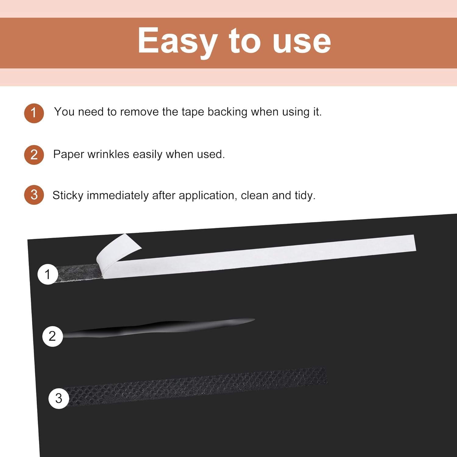 TECDW 4 Pack Double Sided Tape Roller, 0.31" X 26.25' Glue Tape for Scrapbooking, DIY Craft Adhesive Tape for Journals, Cards, and Gift Wrapping image number 1