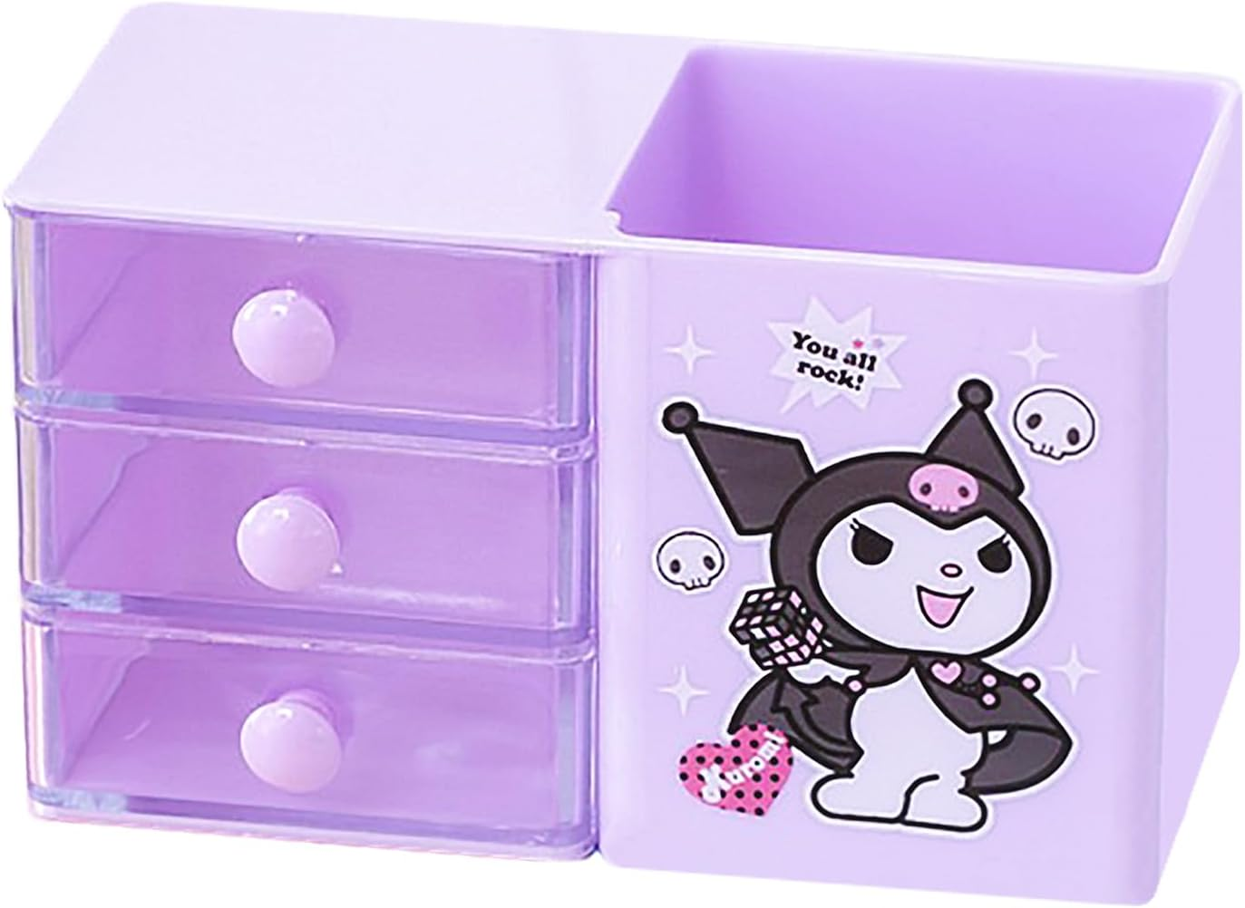 Kawaii Pen Holder Drawer Storage Box Office Desktop Office Supplies Three-Layer Cartoon Colorful Small Drawer Box