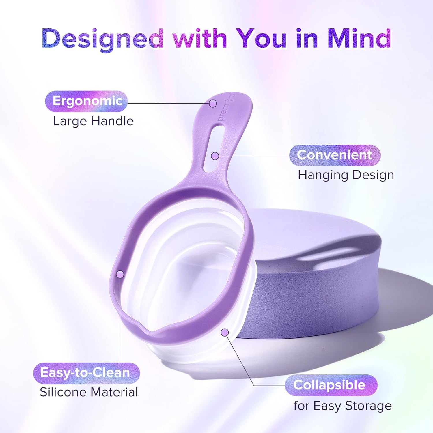 Premom 2 Urine Cups for Ovulation & Pregnancy Tests: Reusable & Collapsible Pee Cups for Home Fertility Testing | Easy to Use & Clean - Essential Kit for Women with Urine Sample Detection image number 5