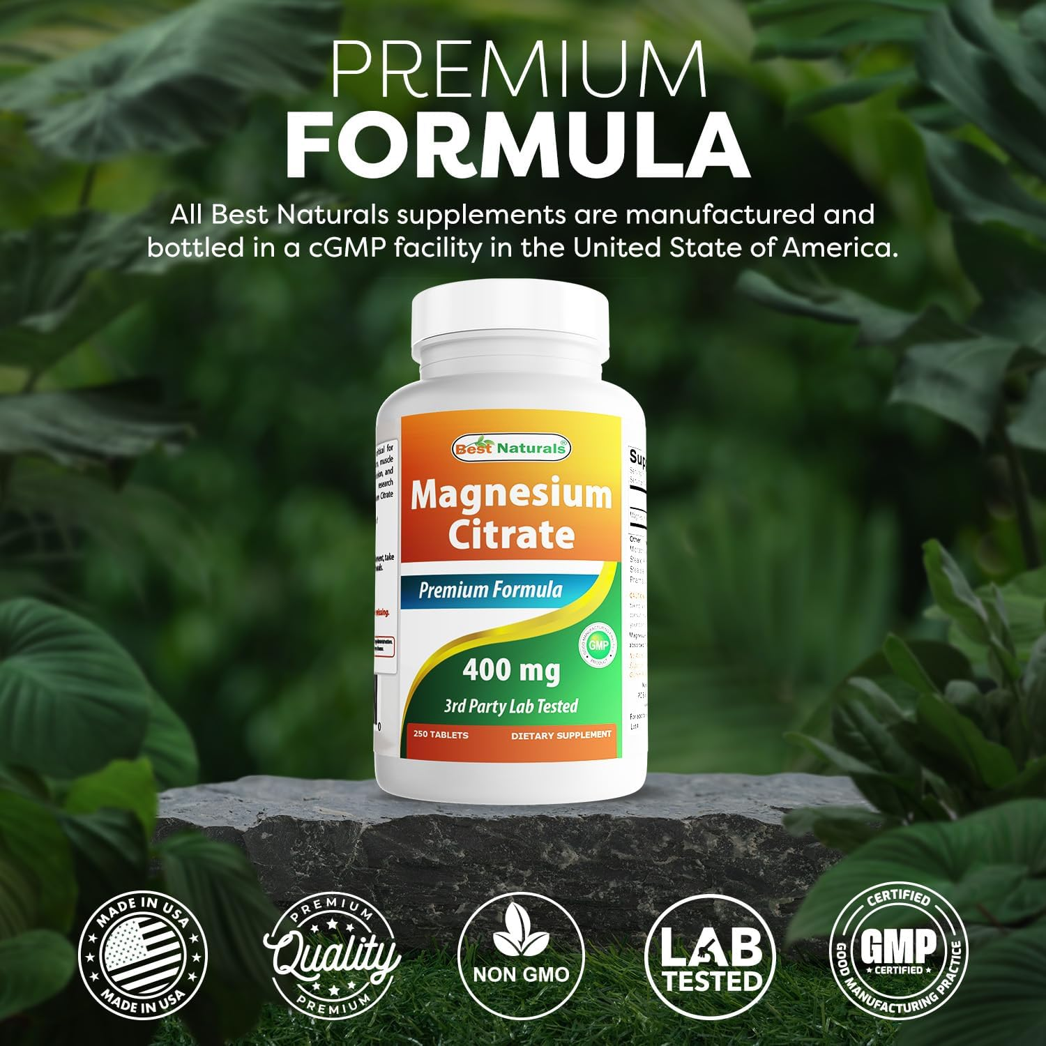Best Naturals Magnesium Citrate 400Mg 250 Tablets (400 Mg of Elemental Magnesium per 2 Tablets) image number 6