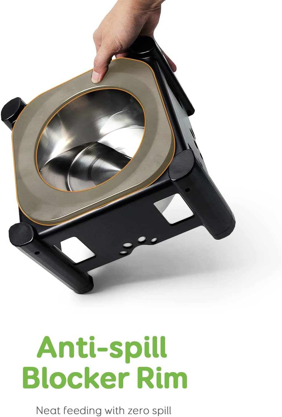 Pawque Elevated Dog Bowls, 80Oz Stainless Steel Water Feeder with 3 Adjustable Heights, Anti-Spill Design for Small to Medium Sized Dogs image number 3