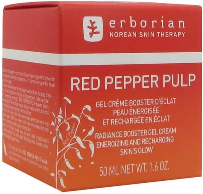 Erborian - Red Pepper Pulp 50 Ml - Radiance Booster Facial Gel Cream, Energizing and Recharging Skin'S Glow - Korean Skincare image number 1