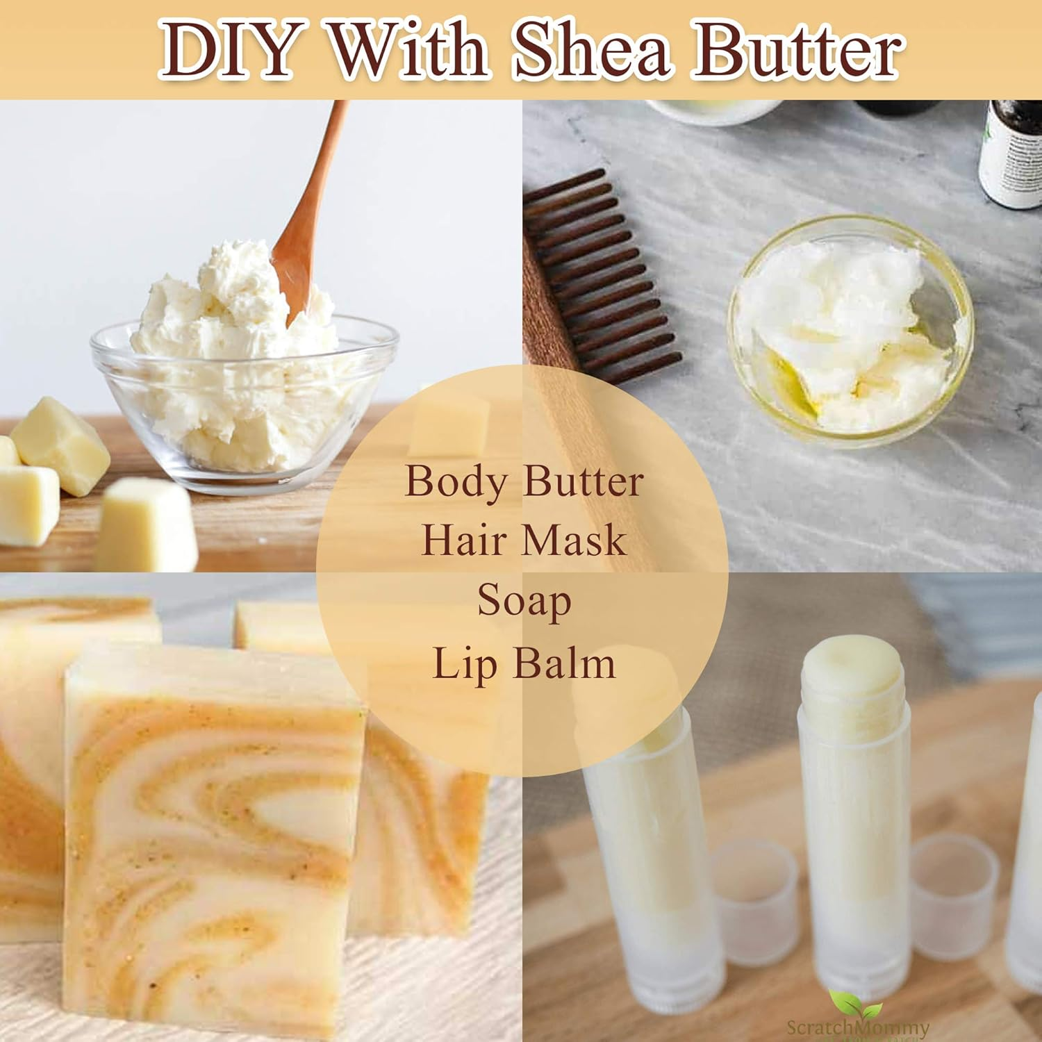 Mitchell Organics Unrefined Shea Butter Bar 16Oz' Specified Cannot Be Used as It Conflicts with the Value 'Mitchell Organics, Unrefined African Shea Butter | 16 Oz / 455 G | Pure Body Butter, for Dry Skin, Effective on Stretch Marks, Grade a | for All Skin Types image number 2