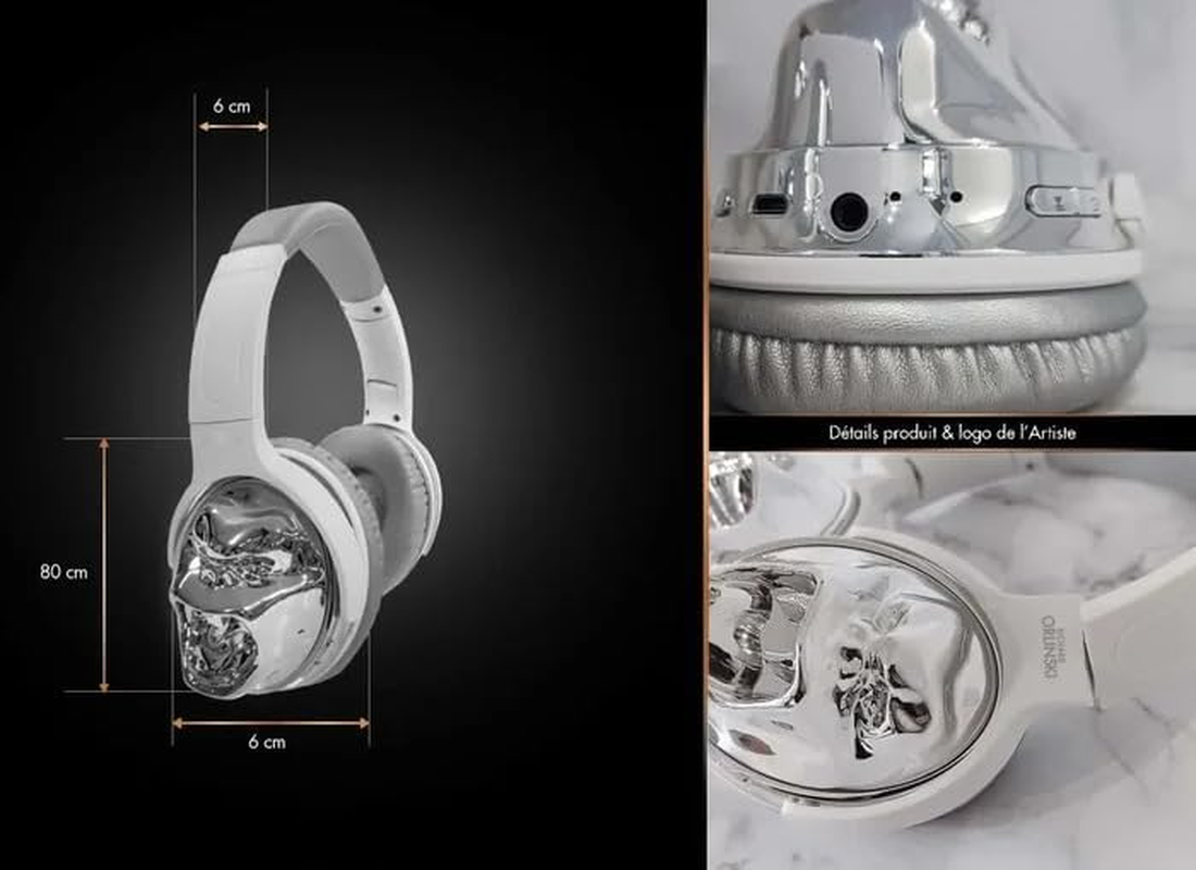 ORLINSKI Bluetooth Headphones Over-Ear, 40 Mm Speaker, Bluetooth 5.1, 6 Hours Battery Life, Built-In Microphone, Black V2-2025