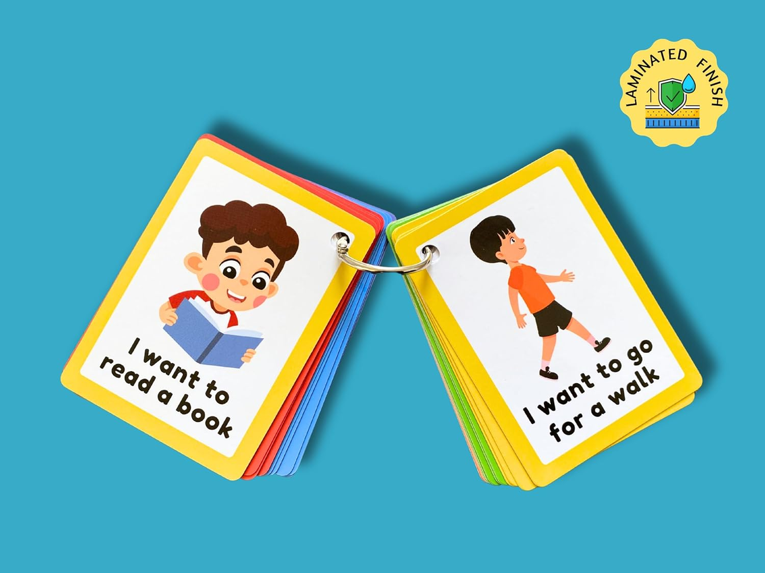 Communication Cards for Non Verbal Children and Adults, Autism Special Needs Visual Aid Communication Speech Delay Flash Cards