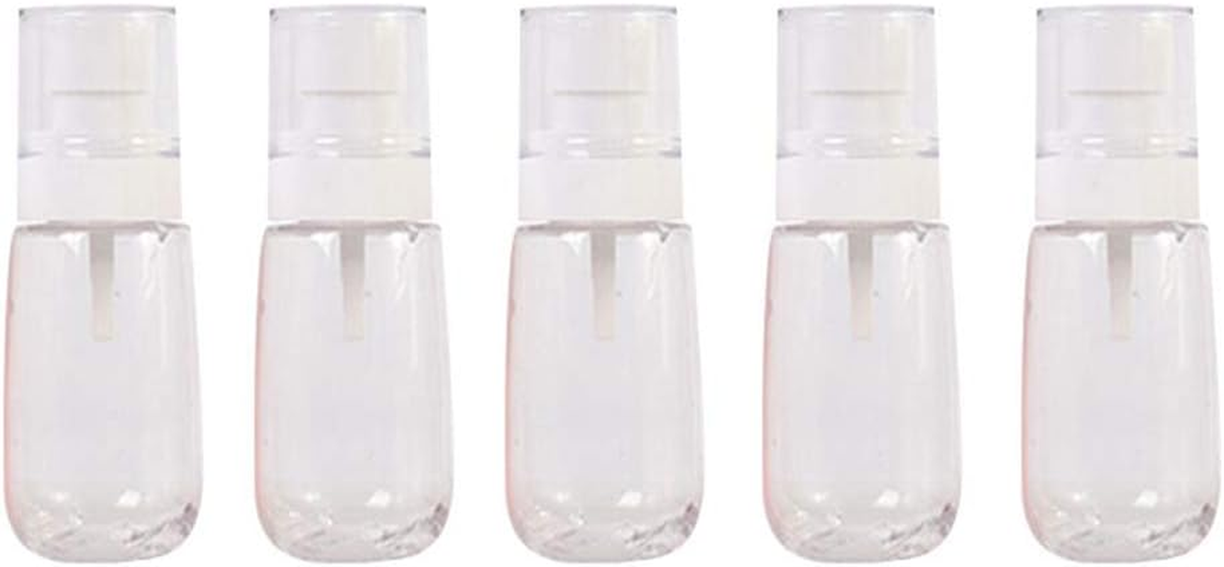 Lihaer Spray Bottles Small Portable Water Spray Bottles Plastic Empty Bottle Essential Oils Sprayer Clear Containers - 5 Pcs for Home, Garden, Cleaning, Travel Transparent 60Ml - Blue image number 3