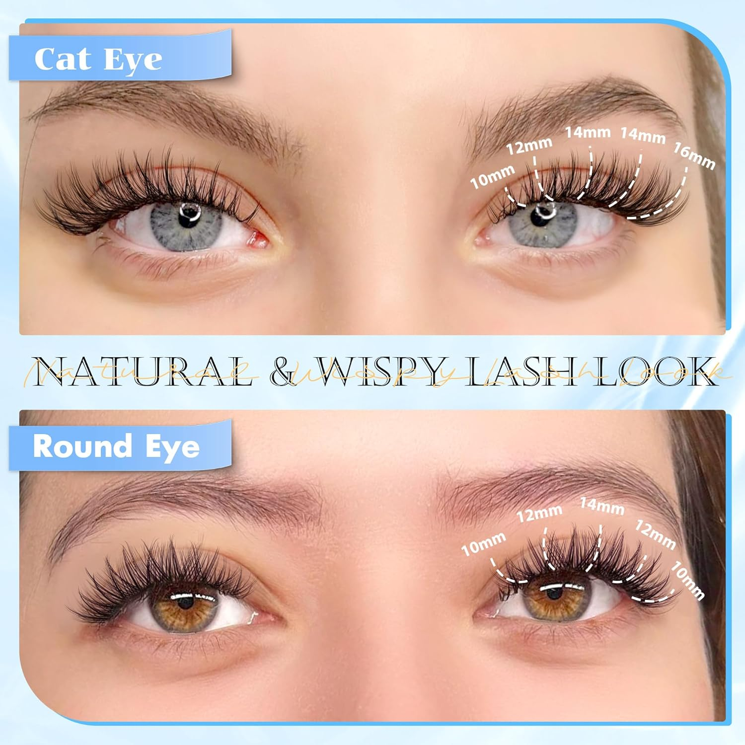 PHKERATA Natural Eyelash Clusters Wispy Clusters 110 Pieces Eyelash Extensions Cluster C Curl Individual Lashes 10-16Mm Mix Length Natural Look Lashes Clusters with Thin Band for Eyelashes Assorted image number 1