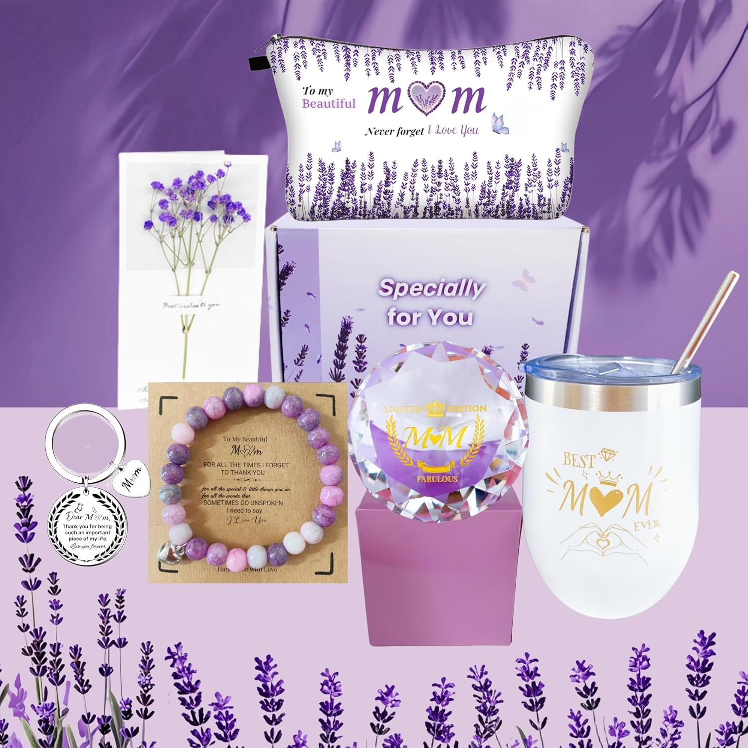 Gifts for Mum, Mum Birthday Gifts, Birthday Gifts for Mum, Mum Gifts, Mothers Day Gifts, Best Mum Mug, Presents for Mum, Christmas Purple Gifts for Mum, Mom Birthday Gifts Hamper image number 3