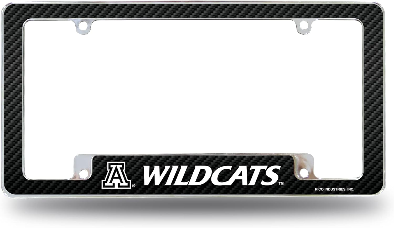 Rico Industries NCAA Indiana Hoosiers Black 12" X 6" Chrome All over Automotive License Plate Frame for Car/Truck/Suv