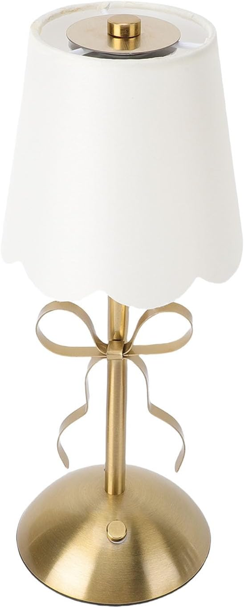 GOWENIC Cordless Bedside Lamp, Single Cute Bow Table Lamp with Fabric Shade, 1200Mah Rechargeable Battery, for Bedroom Dining Patio image number 4