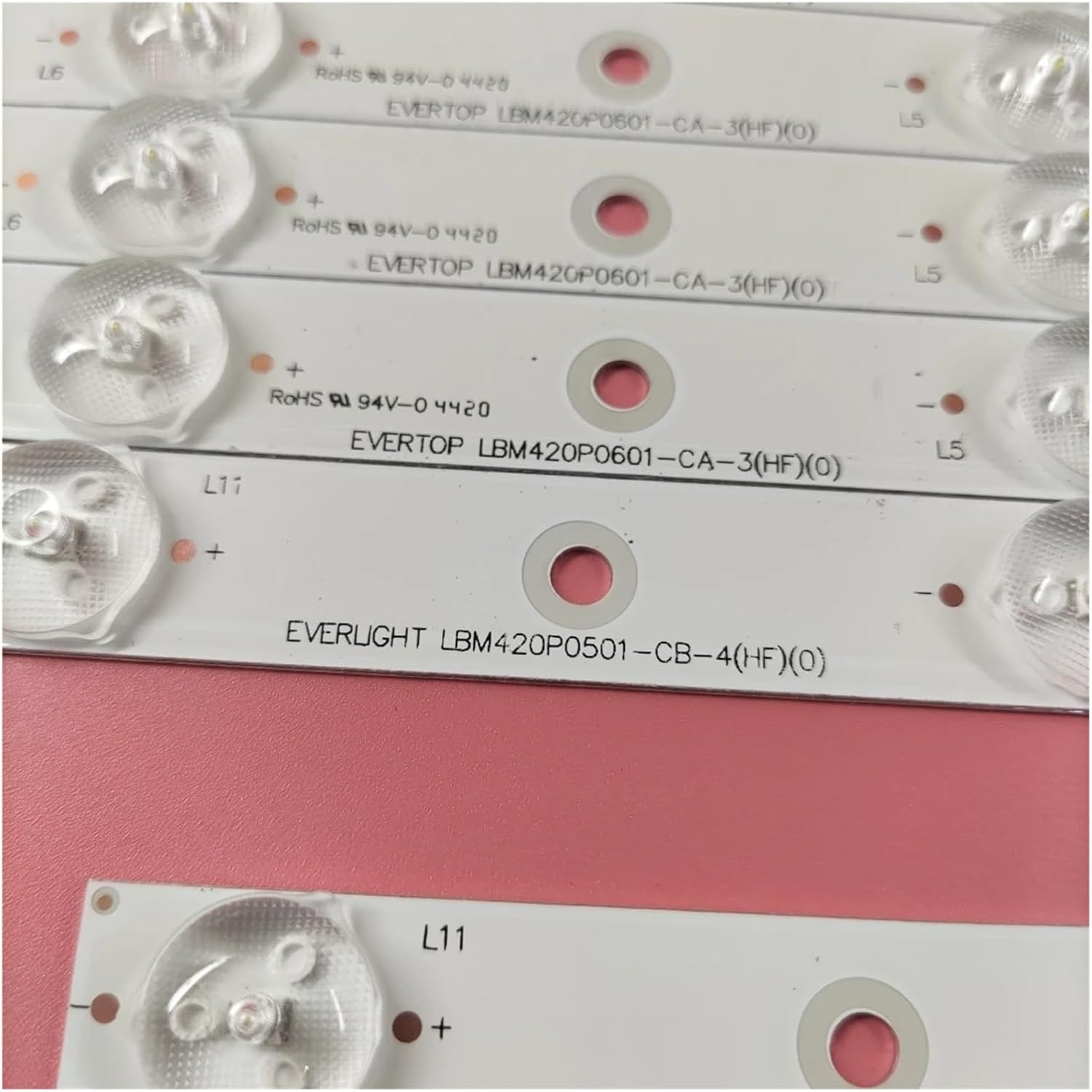 LED Backlight Strip for 42'' TV LBM420P0601-CA-3 LBM420P0501-CB-4 42PFL3208H/12 42PFL3008D/78 42PFL3108K/12 42PFL3188H TPT420H2 image number 1