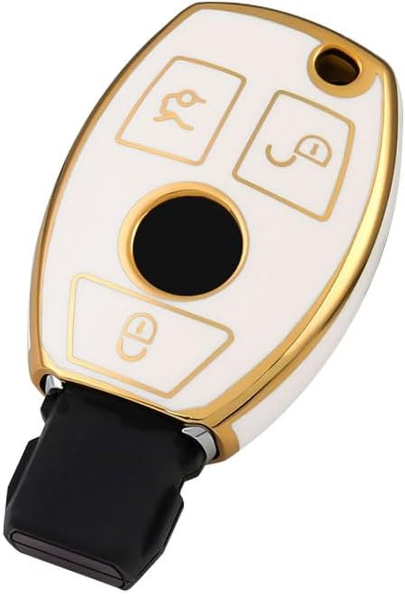 1 PCS Key Fob Cover, Compatible with Mercedes Benz a B C E M S CL GLA GLC GLK Class Models W164 W204 W212 W245 Series - Green image number 6