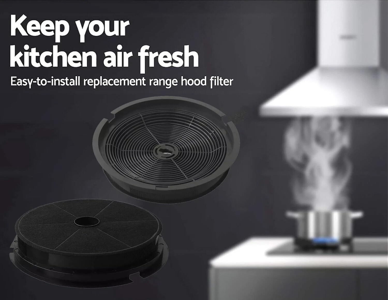 Activated Carbon Filters Range Hood Filters Compatible with Wetinghouse and Chef Rangehoods image number 1